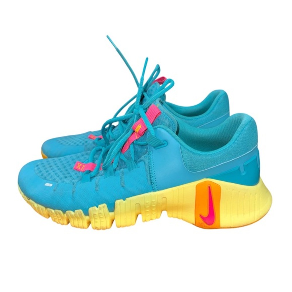 Nike Free Metcon 5 Mens 10 Pre-Owned Dusty Cactus Blue Training Shoes DV3949-302 - Picture 10 of 13